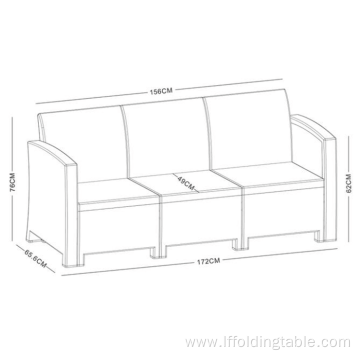 5 Seater (2nd Age)  PP Plastic Sofa